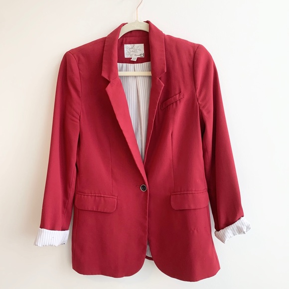 Dynamite Jackets & Blazers - Oversized Red Blazer